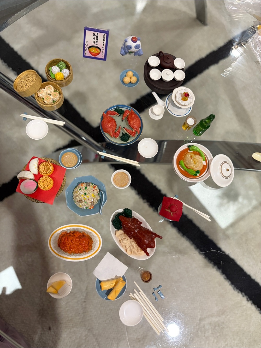 Miniature Asian Dinner Tabletop Set - Assorted Colors